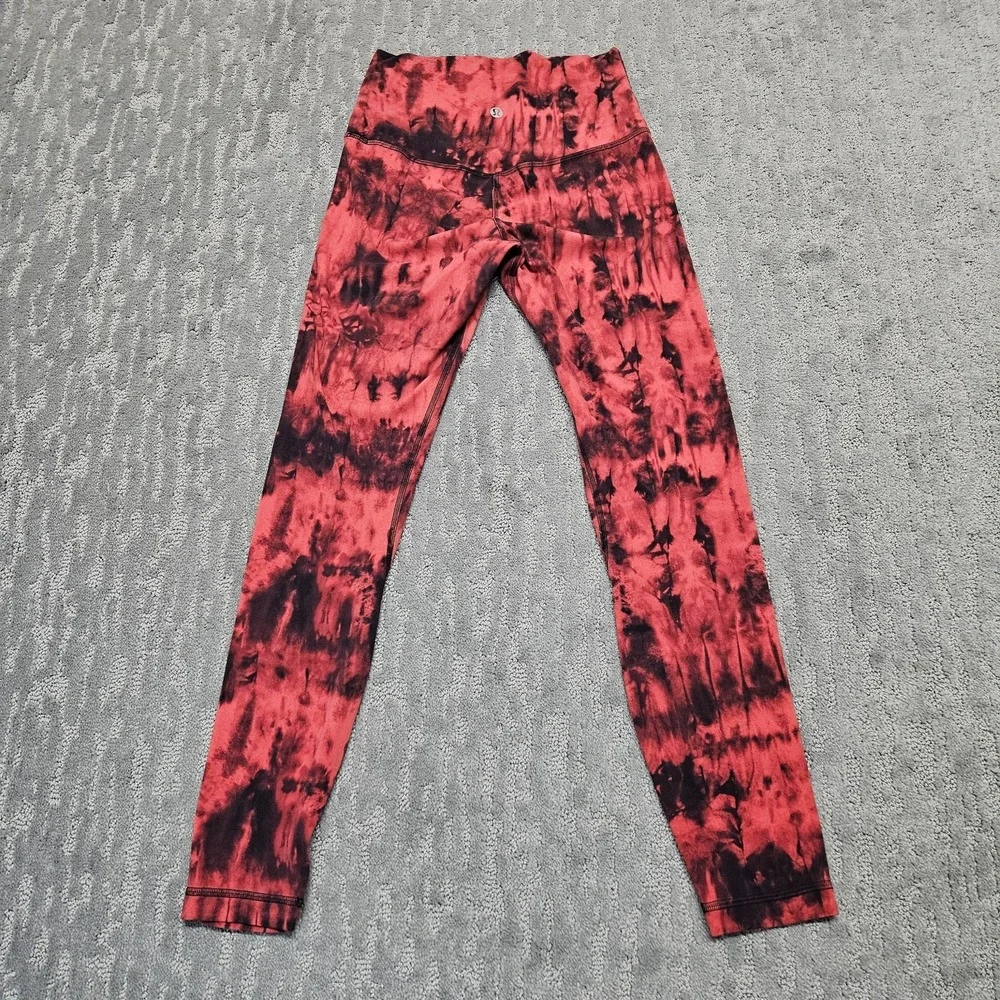 Lululemon Align Pant II 25" Game Day Red Black Multi 4 - Picture 7 of 9